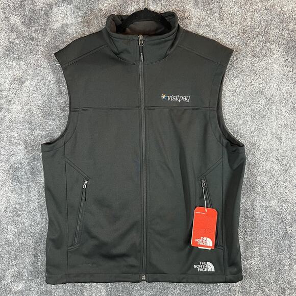 North Face Ridgeline SS Vest Mens Large Black Windwall Softshell New Logo - Picture 1 of 14